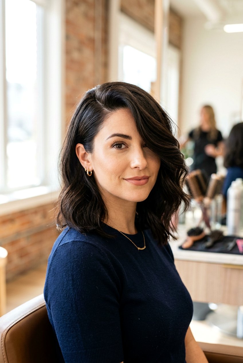 Deep Side Part Haircut - 20 haircuts for square face shape - 20 haircuts for square face shape