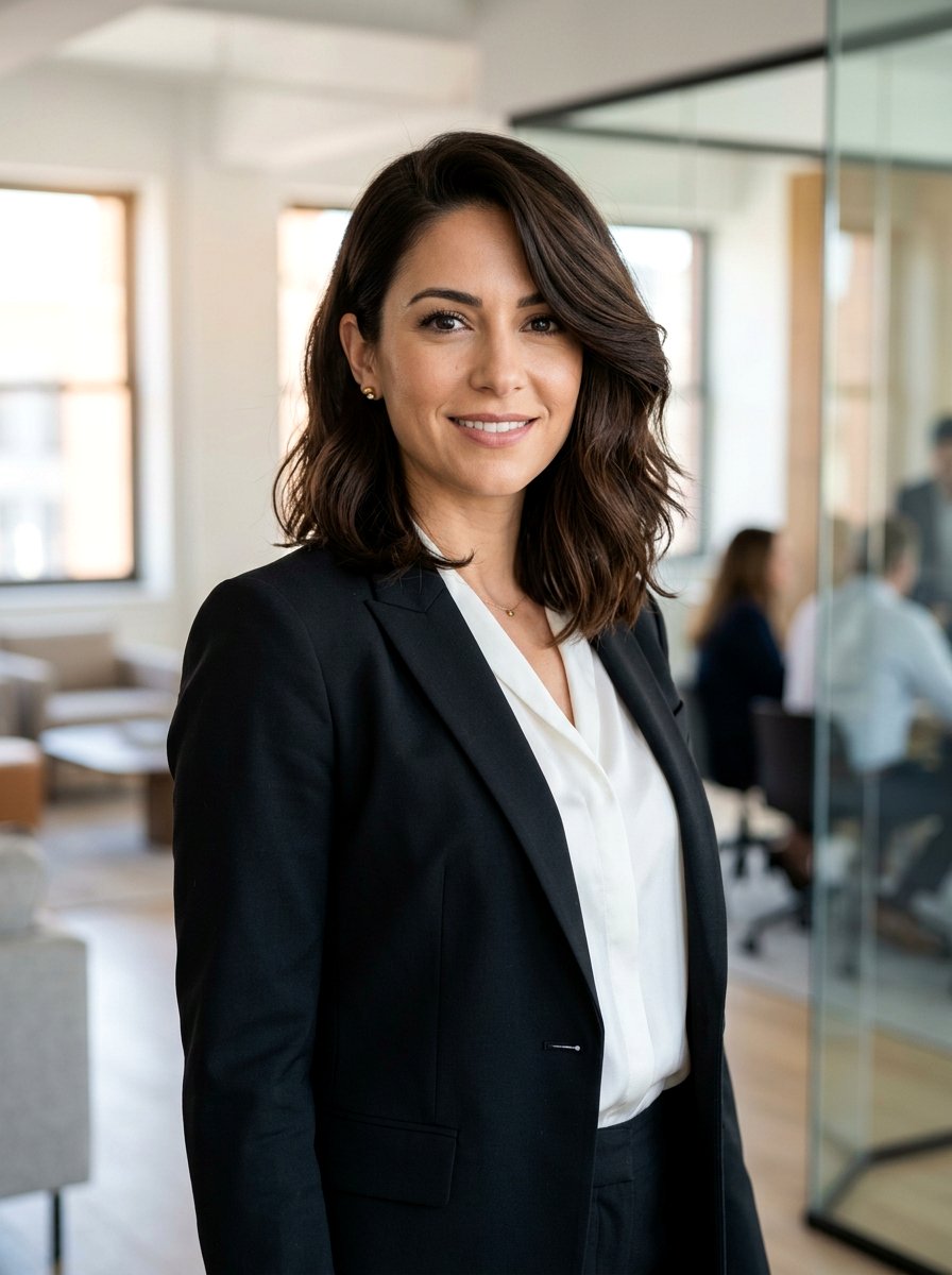 Deep Side Part Lob - 20 hairstyle to reduce width of face - 20 hairstyle to reduce width of face