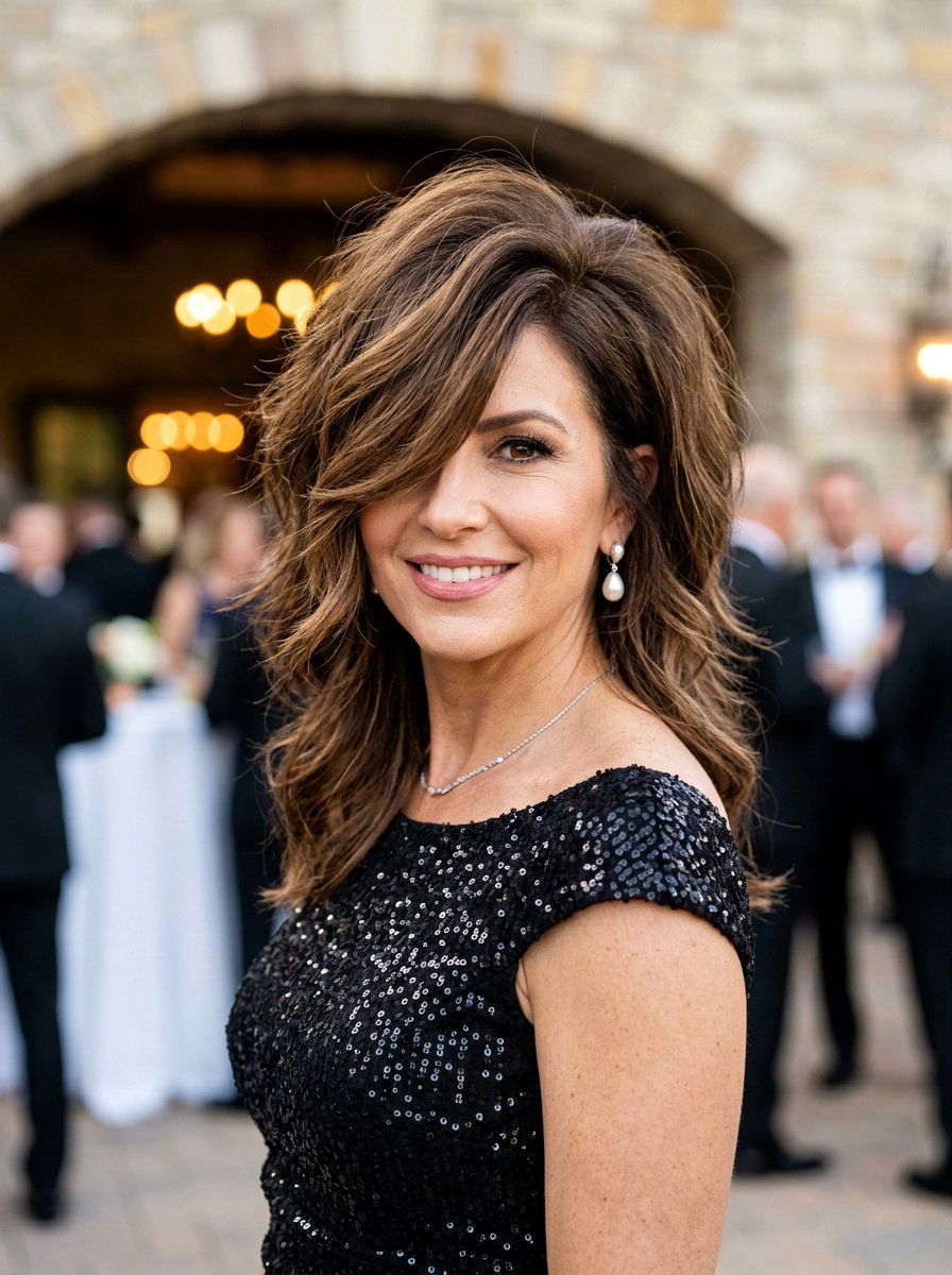 Deep Side Part Medium Shag - 20 simple hairstyle for medium shag haircut - 20 simple hairstyle for medium shag haircut