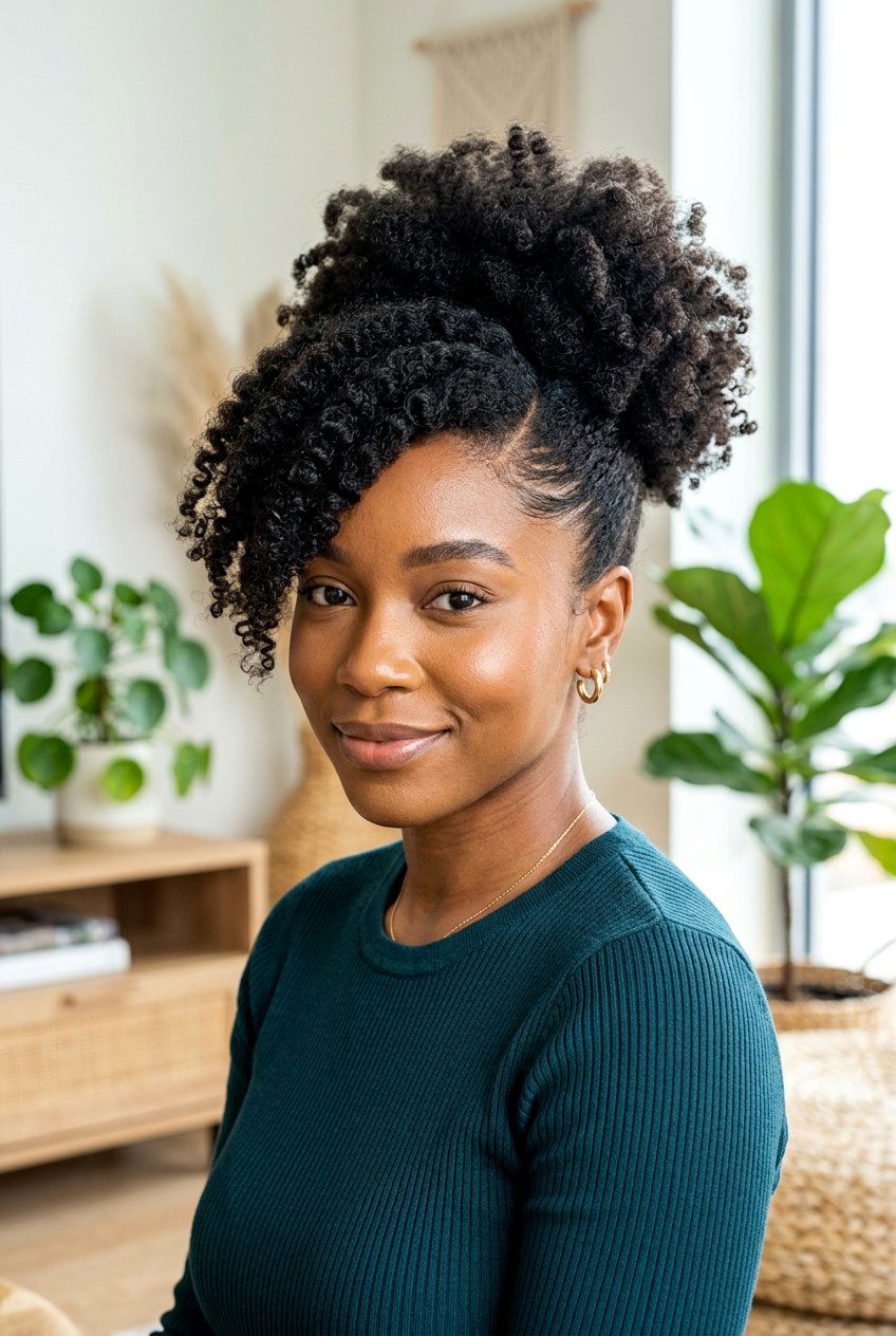 Deep Side Part Puff - 20 natural hair side part puff - 20 natural hair side part puff