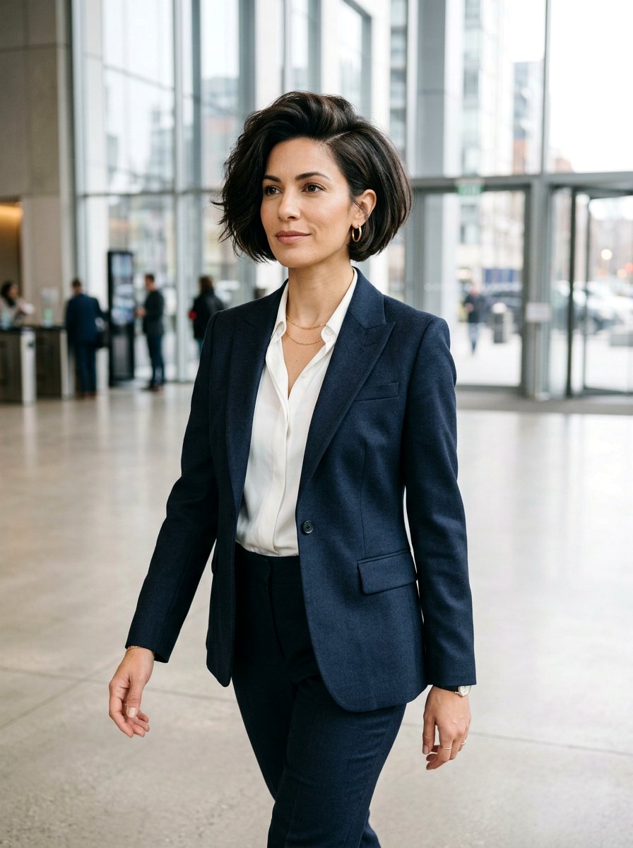 Deep Side Part Short Bob - 20 interview hairstyle for short bob - 20 interview hairstyle for short bob