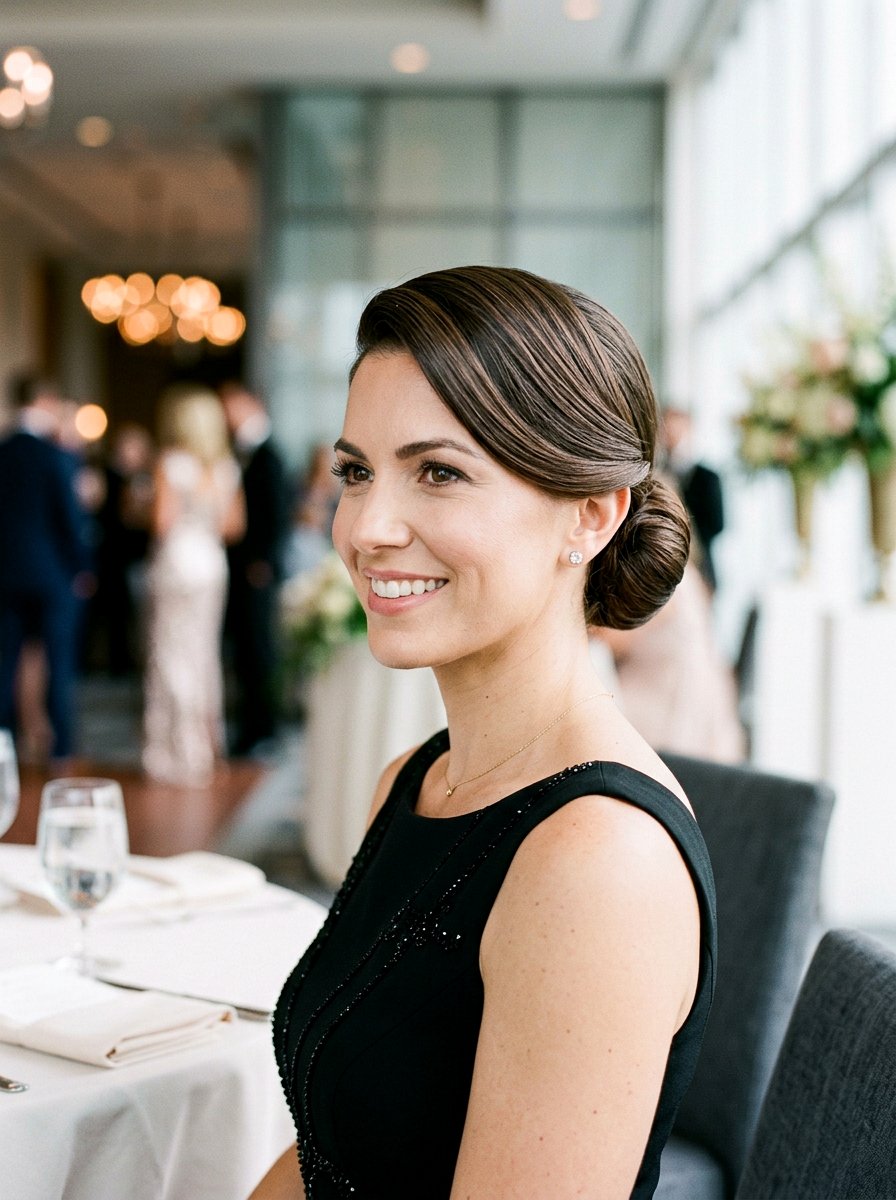 Deep Side Part Slick Back Bun - 20 slicked back curly bun hairstyle - 20 slicked back curly bun hairstyle