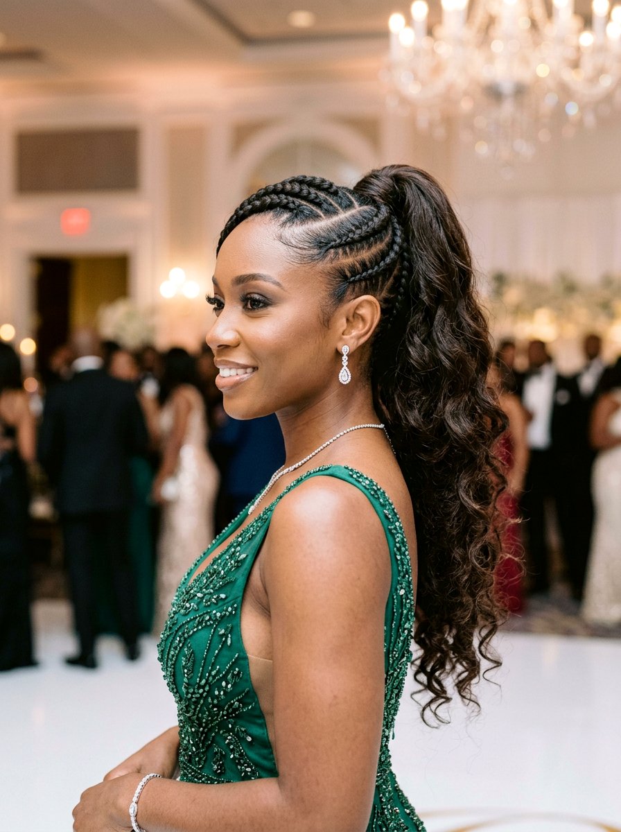 Deep Side Part Swoop Braid Ponytail - 20 side swoop braid ponytail - 20 side swoop braid ponytail