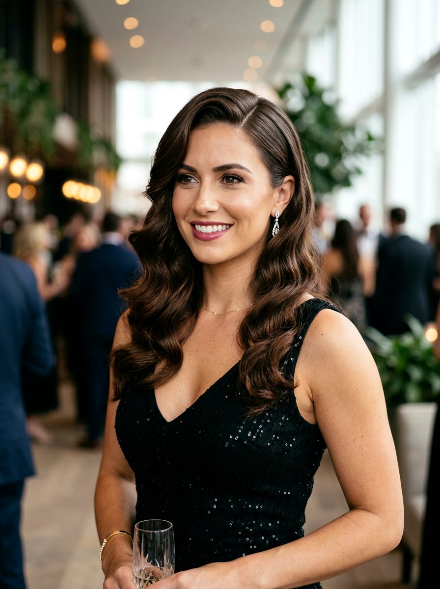 Deep Side Part Waves - 20 old money waves hairstyle - 20 old money waves hairstyle