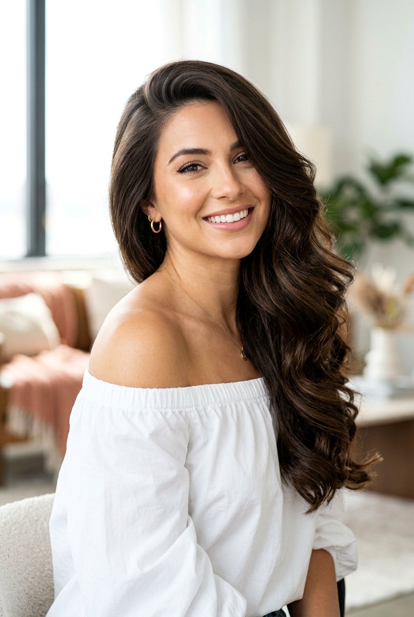 Deep Side Sweep Blowout - 20 photo shoot blowout hairstyle - 20 photo shoot blowout hairstyle