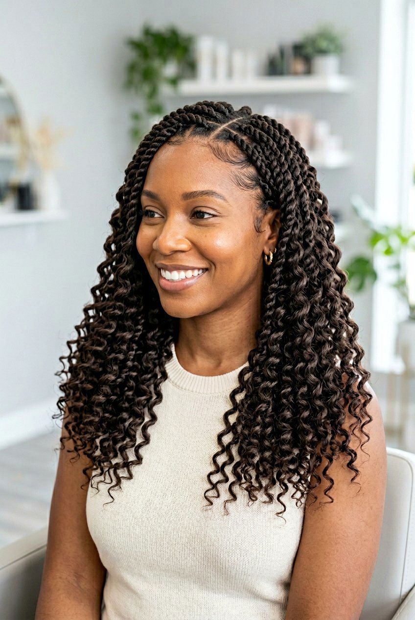 Deep Twist Crochet Braids - 20 crochet hairstyles for black women - 20 crochet hairstyles for black women
