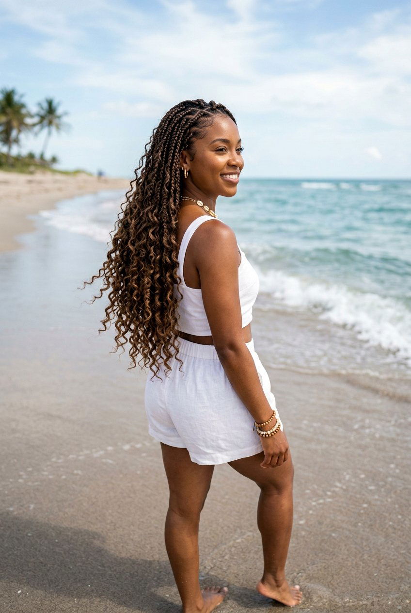 Deep Wave Boho Knotless Braids - 20 boho knotless braids hairstyle - 20 boho knotless braids hairstyle