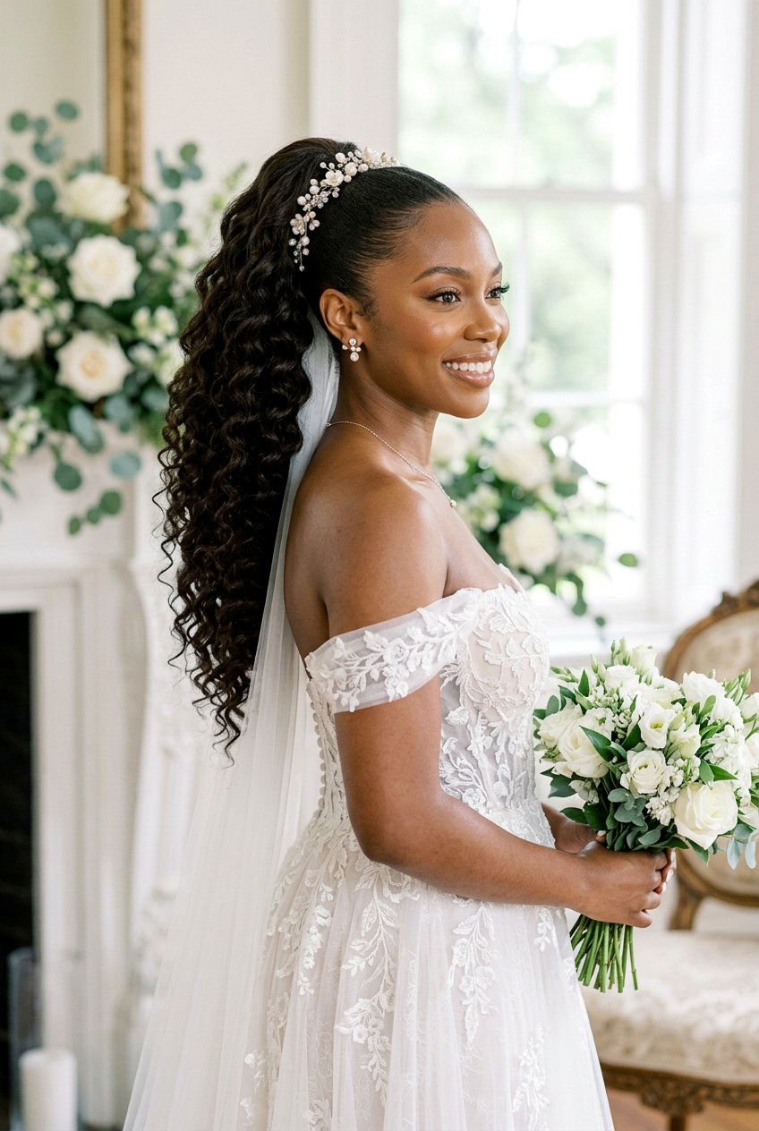 Deep Wave Ponytail - 20 boho bridal ponytail - 20 boho bridal ponytail