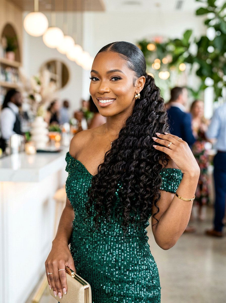 Deep Wave Sleek Ponytail For Black Women - 20 sleek hairstyle for black women ponytail - 20 sleek hairstyle for black women ponytail