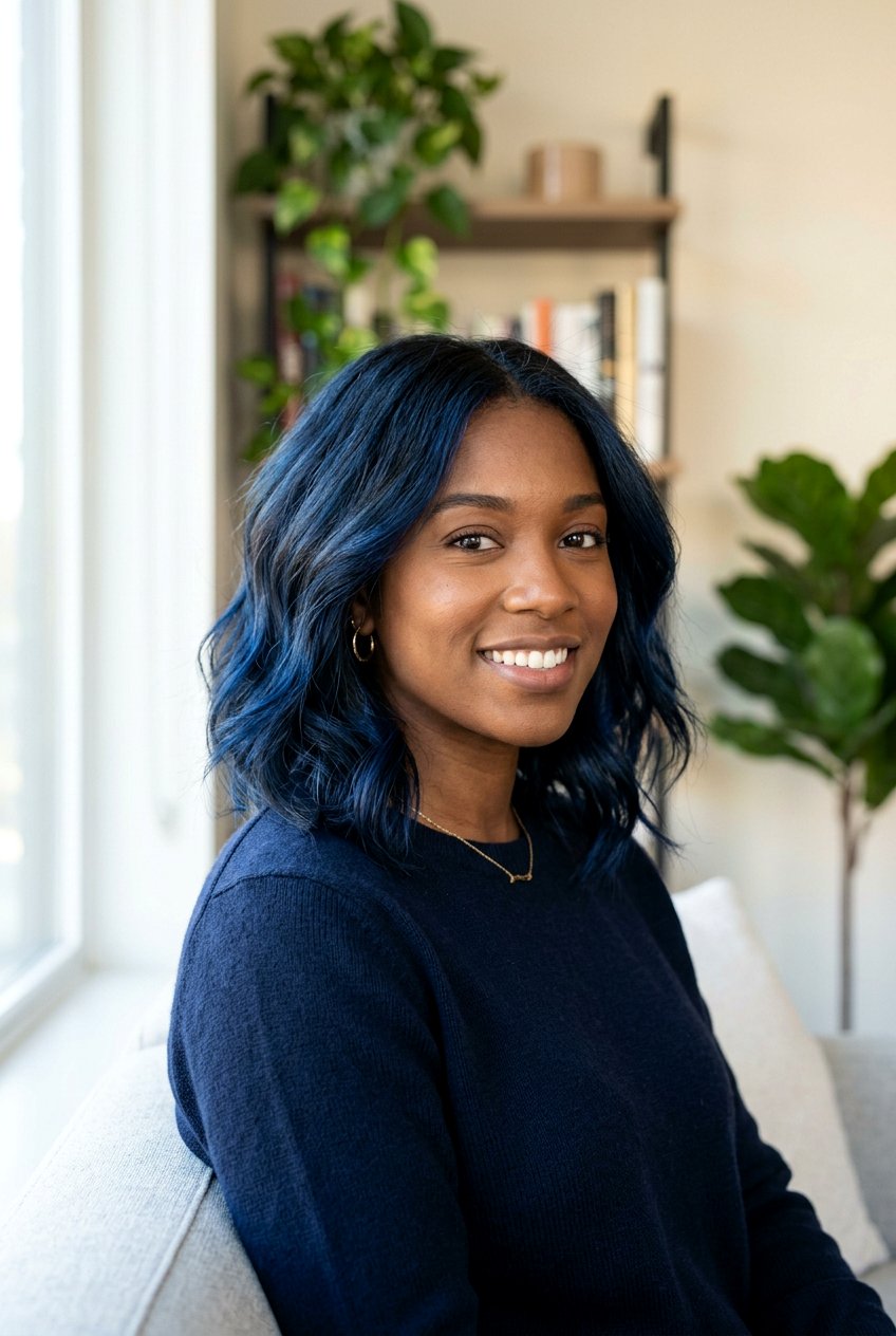 Deep blue highlights black hair - 20 black hair with blue highlights - 20 black hair with blue highlights