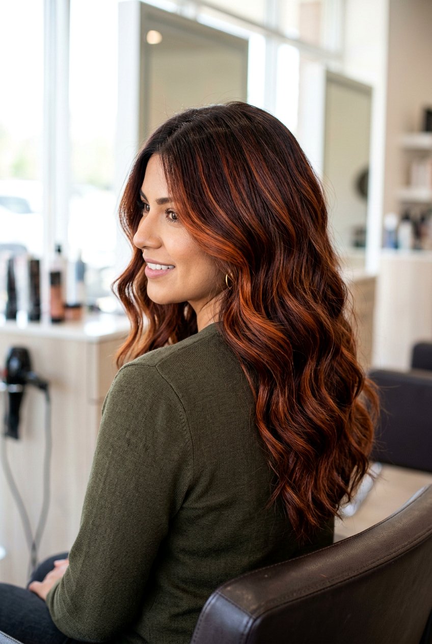 Deep copper balayage - 20 copper balayage hair color - 20 copper balayage hair color