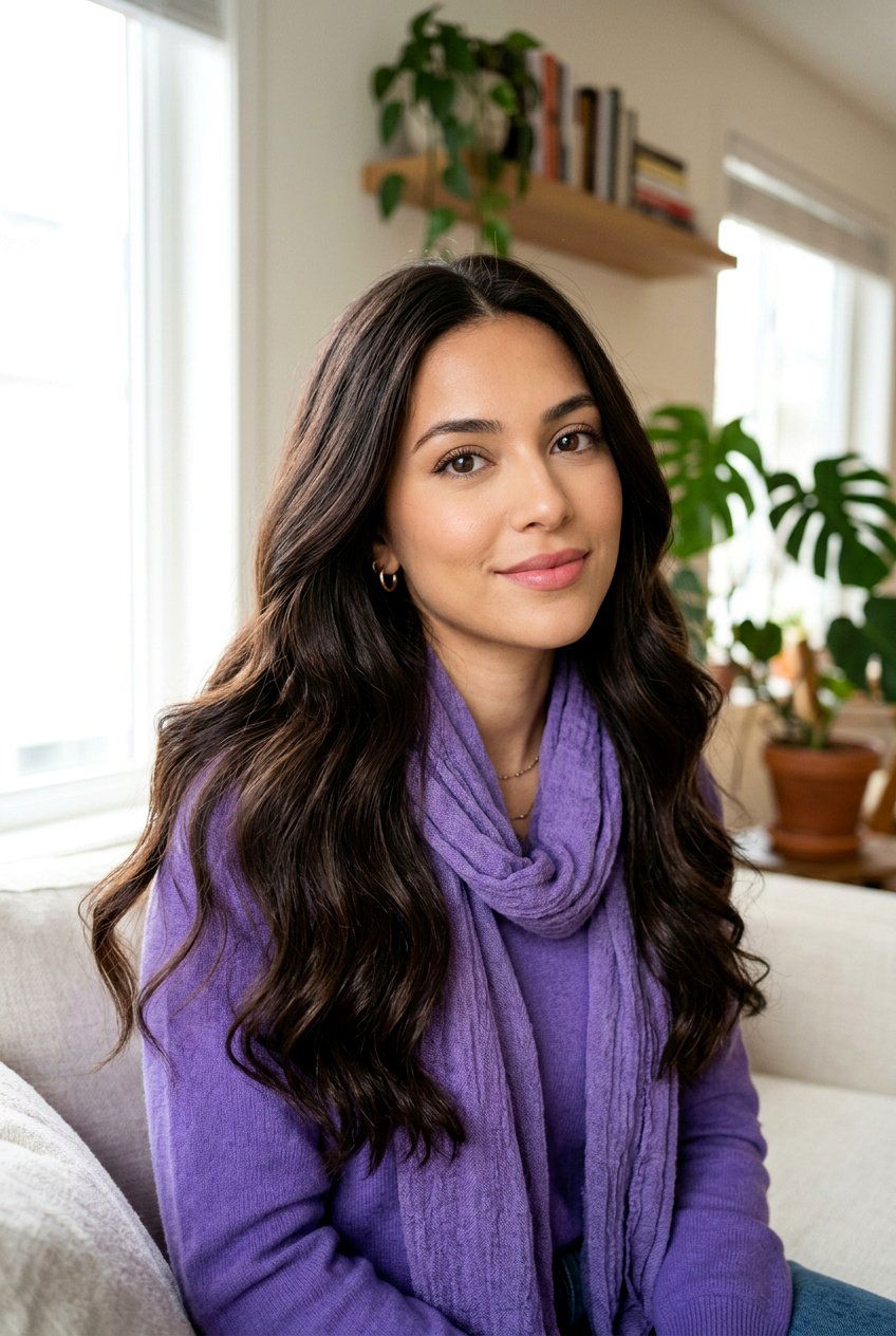 Deep espresso hair with subtle brown tones - 20 low maintenance hair color for older women - 20 low maintenance hair color for older women