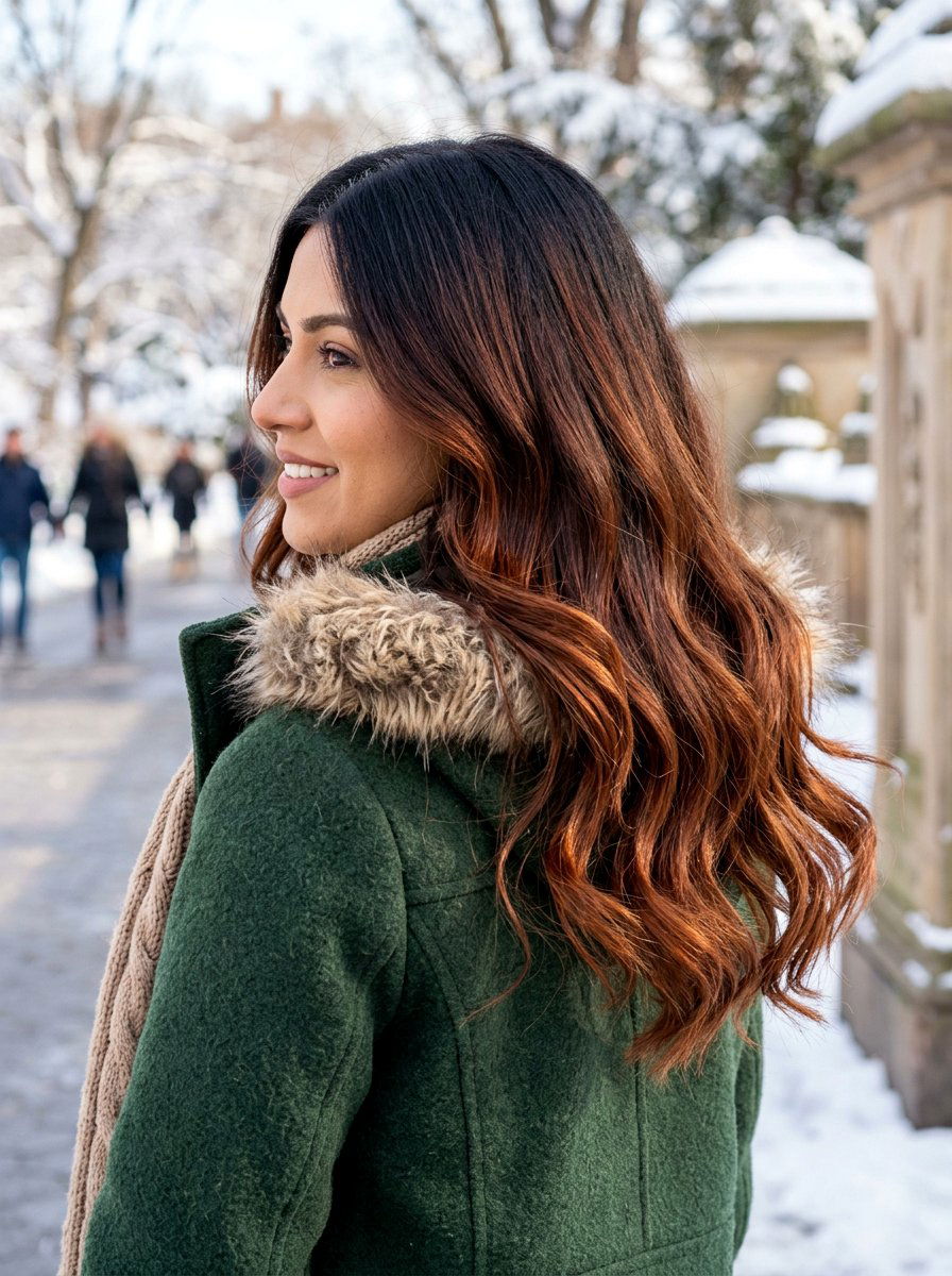 Deepest Brunette To Cinnamon Root Melt - 20 root melt ideas for brunette balayage - 20 root melt ideas for brunette balayage