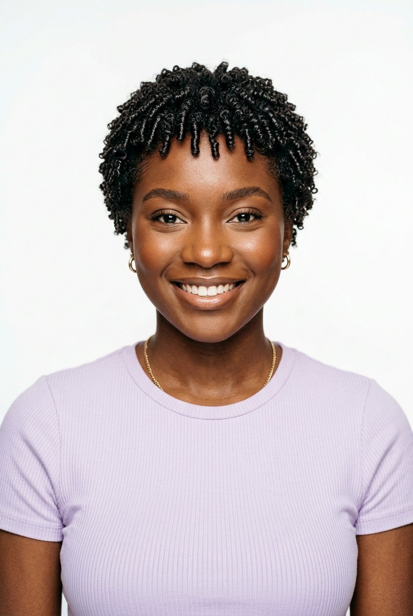 Defined 4C Finger Coil TWA - 20 finger coil twa hairstyle - 20 finger coil twa hairstyle