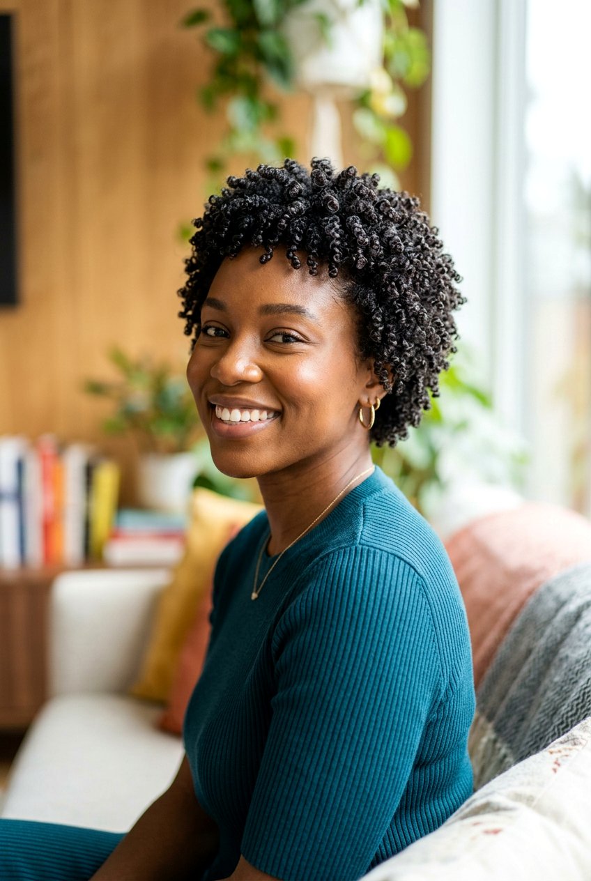 Defined Curls TWA - 20 twa hairstyles - 20 twa hairstyles