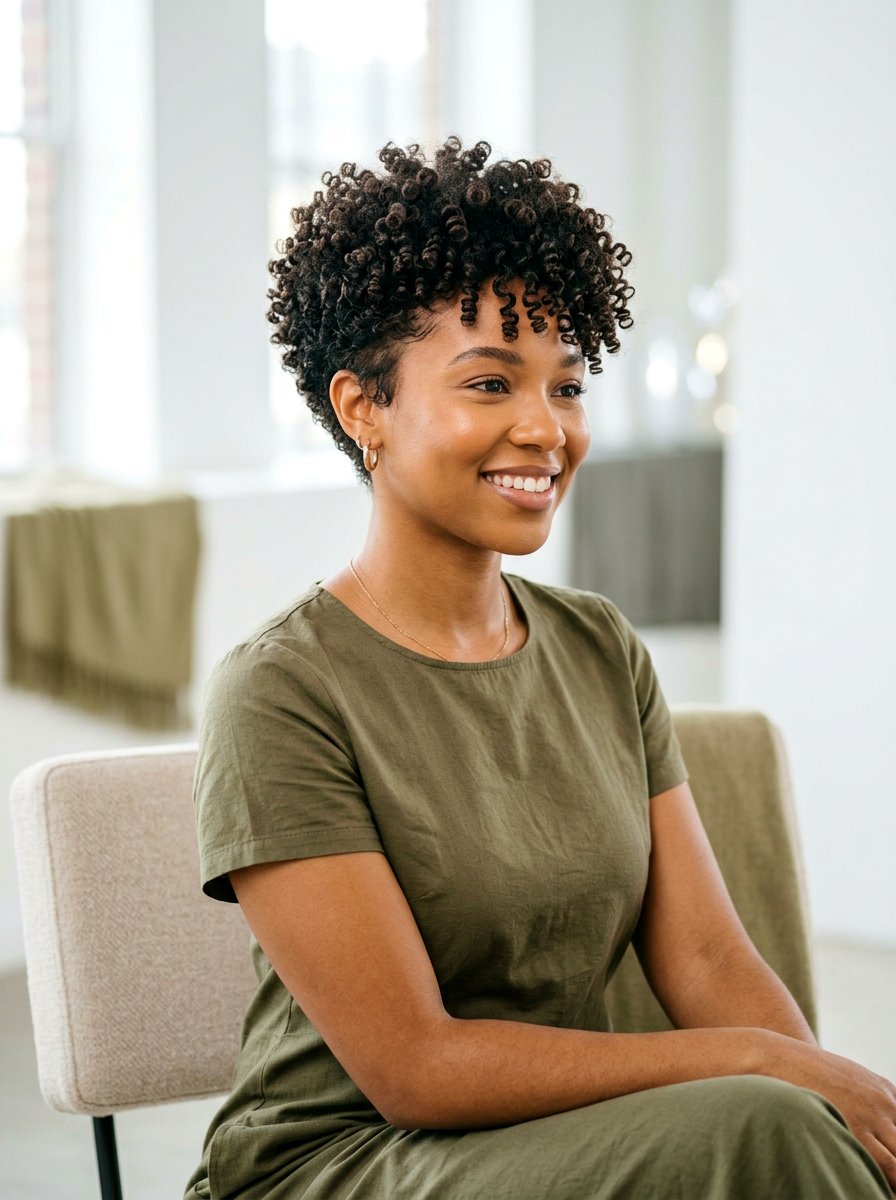 Defined curls tapered cut - 20 wash and go tapered cut - 20 wash and go tapered cut