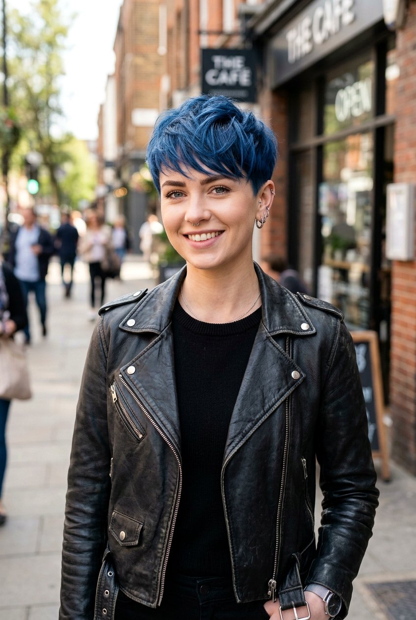 Denim Blue Pixie Cut Hair Color - 20 denim blue hair color - 20 denim blue hair color