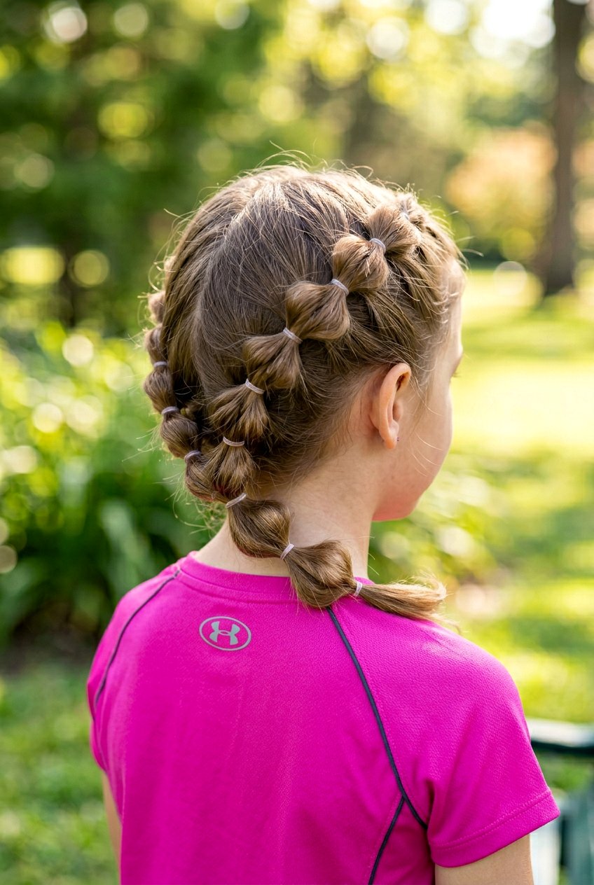 Diagonal Bubble Braid - 20 bubble braid for little girls - 20 bubble braid for little girls