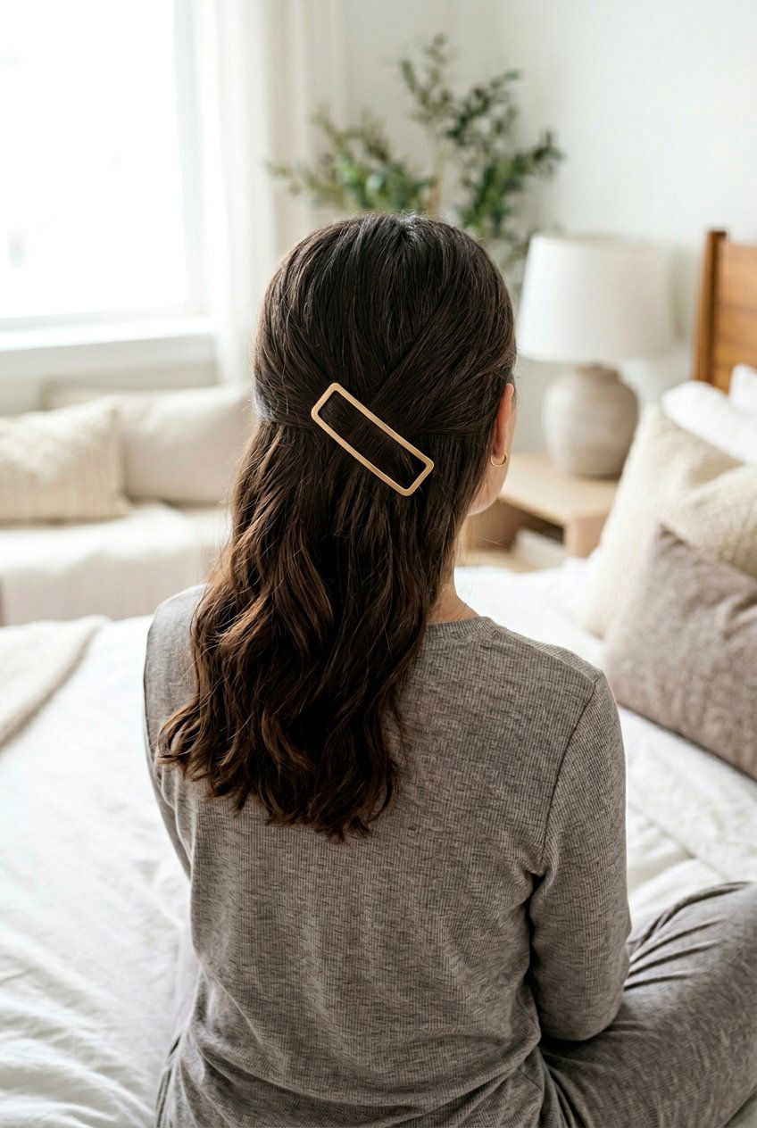 Diagonal Cross Clip - 20 overnight claw clip hairstyle - 20 overnight claw clip hairstyle