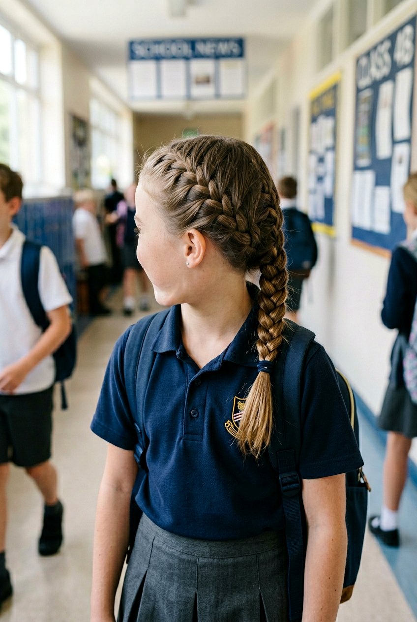 Diagonal French Braid - 20 simple braid for school girls - 20 simple braid for school girls