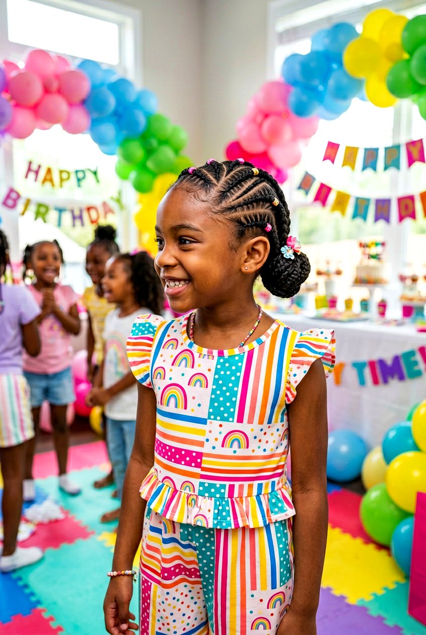 Diagonal Stitch Braid For Kids Party - 20 little girls party hairstyle with braids - 20 little girls party hairstyle with braids