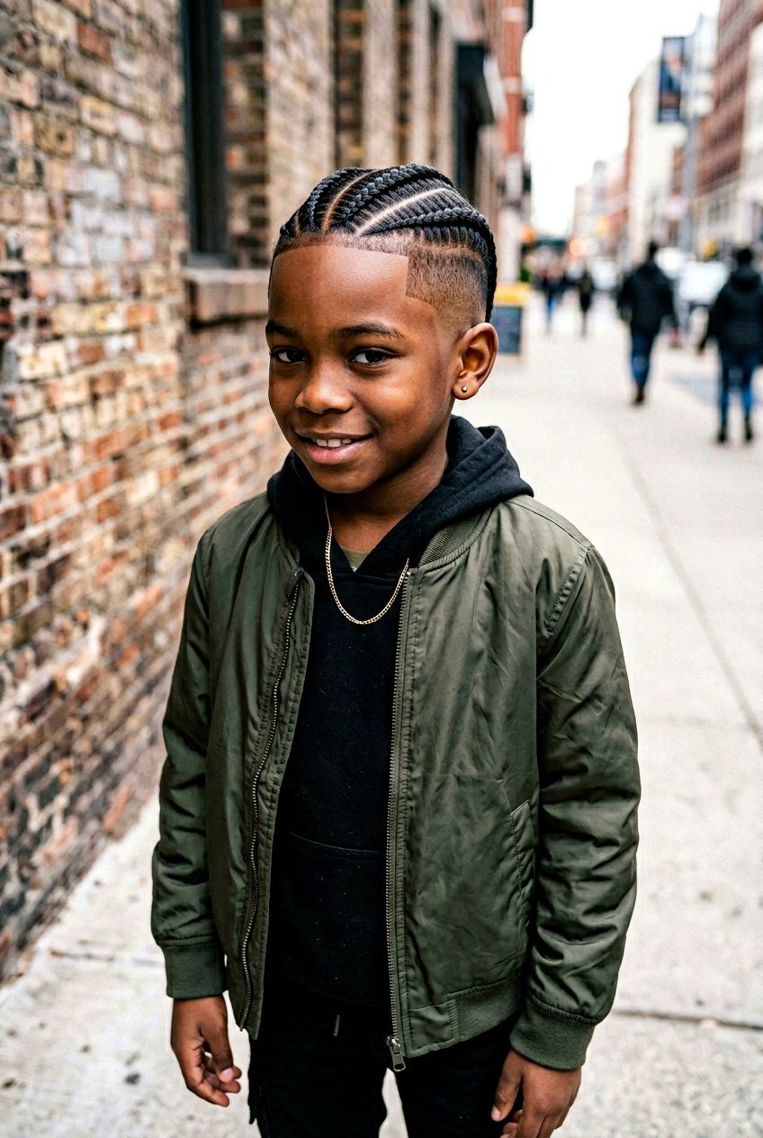 Diagonal cornrows with disconnected fade - 20 boys cornrows with fade - 20 boys cornrows with fade