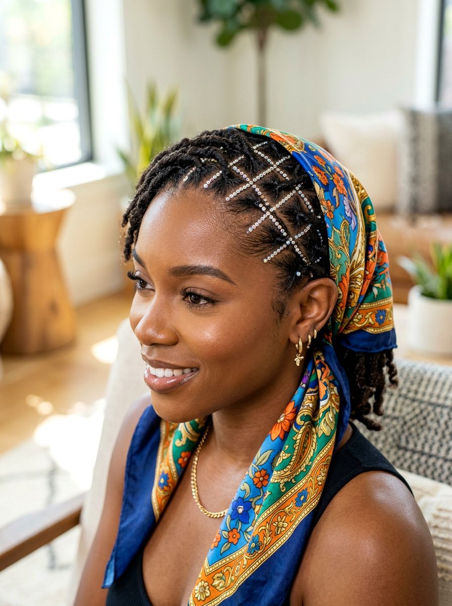 Diamond Part Starter Locs - 20 starter loc styles for women - 20 starter loc styles for women