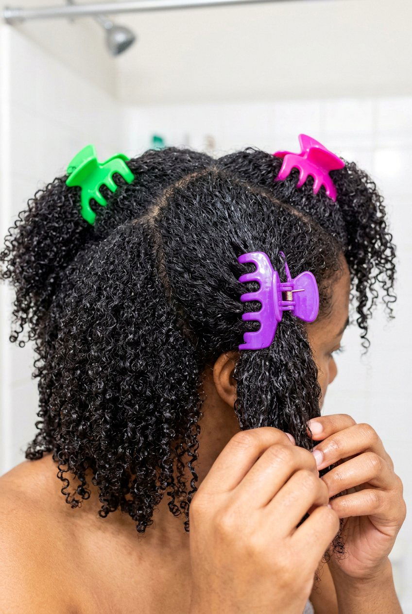 Diffused Wash and Go for Voluminous 4C Coils - 20 defined wash and go for 4c hair - 20 defined wash and go for 4c hair