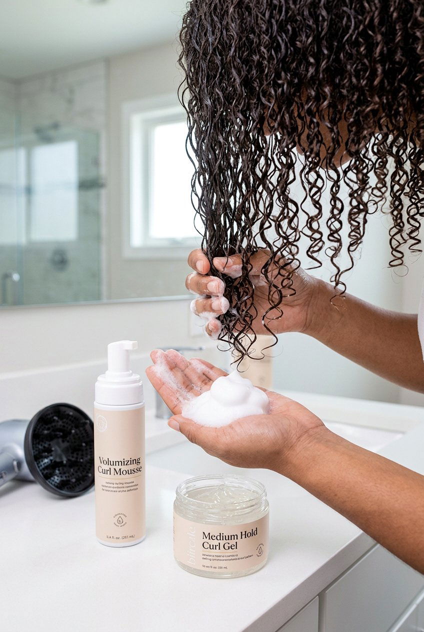 Diffuser Wash and Go for Bouncy 3C Curl Clumps - 20 defined wash and go for 3c hair - 20 defined wash and go for 3c hair