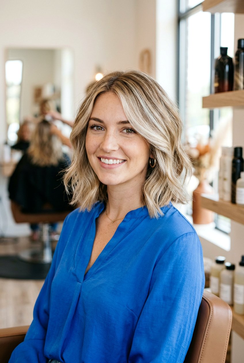 Dimensional Blonde Balayage Layered Bob - 20 mature women blonde balayage ideas - 20 mature women blonde balayage ideas
