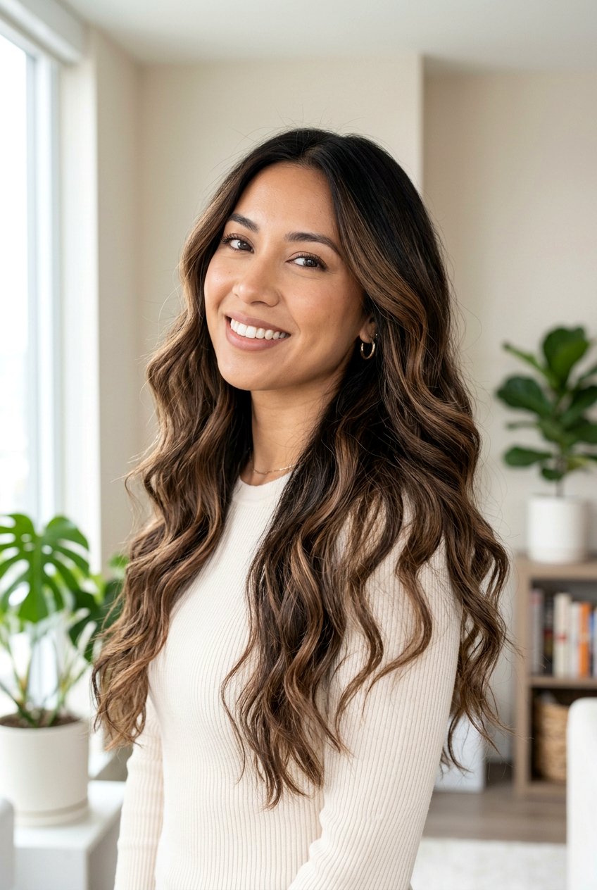 Dimensional Brown Black Balayage - 20 dimensional brown black hair - 20 dimensional brown black hair