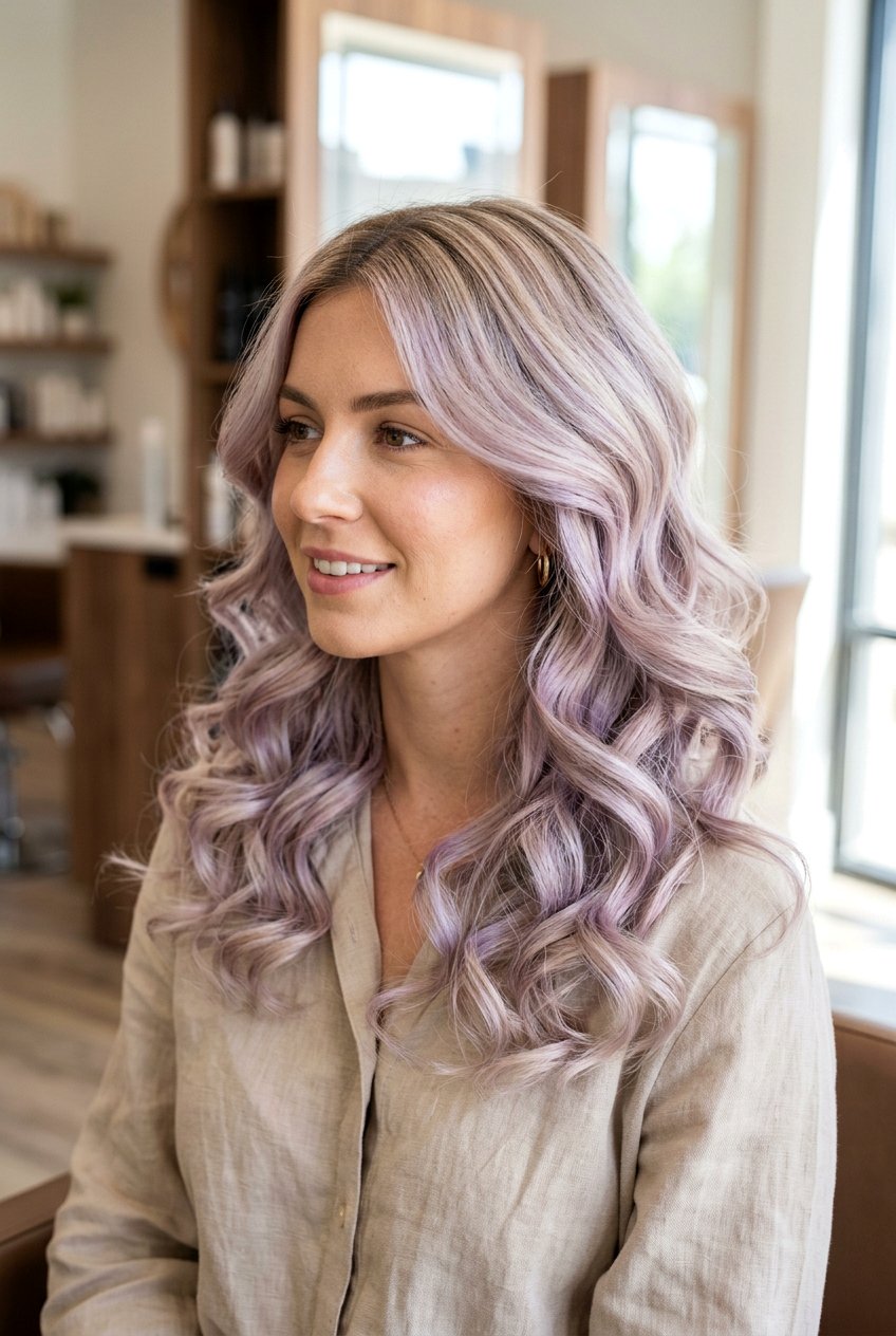 Dimensional Lavender Balayage On Rooted Blonde - 20 lavender balayage on blonde hair - 20 lavender balayage on blonde hair