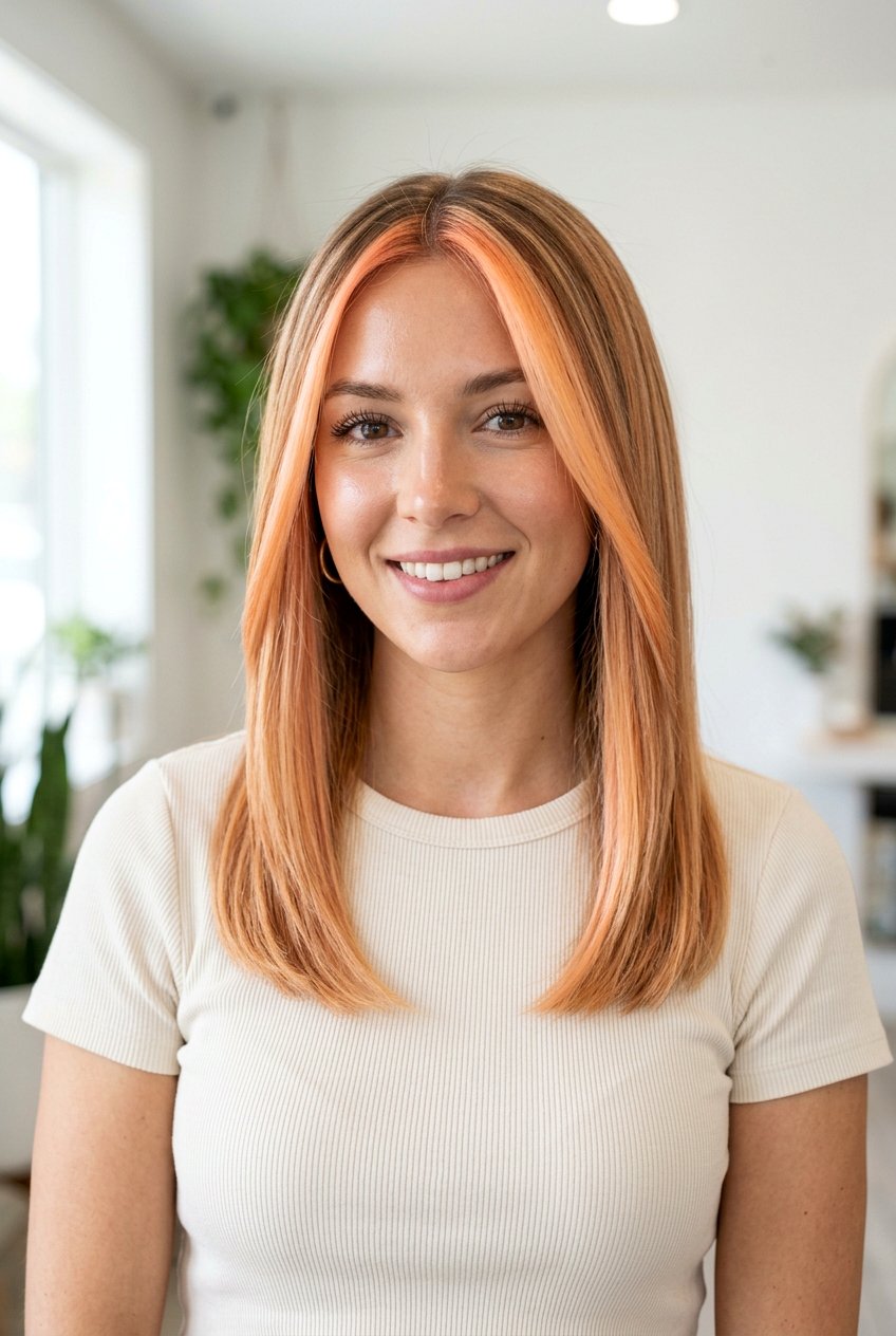 20 Stunning Peach Blonde Balayage Ideas for a Warm Glow