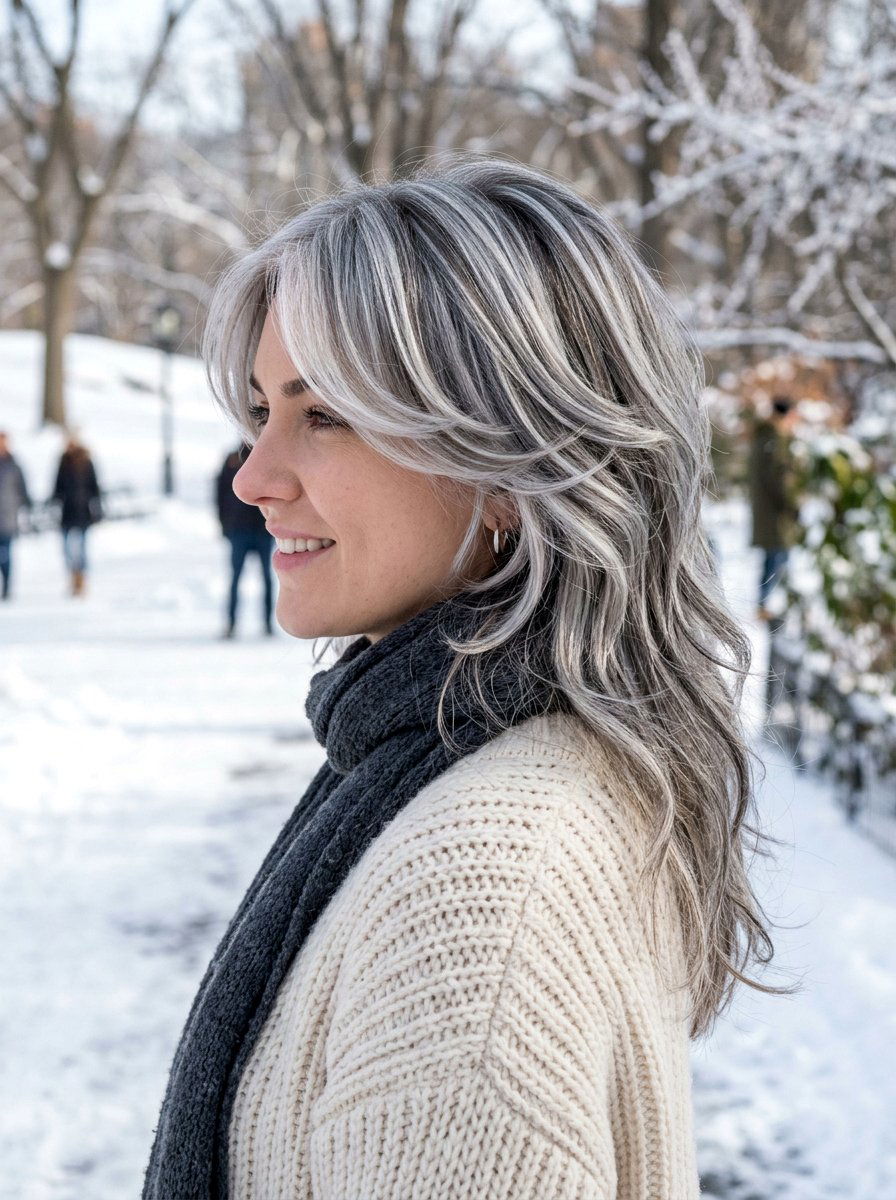 Dimensional Silver Butterfly Haircut - 20 silver butterfly haircut color ideas - 20 silver butterfly haircut color ideas
