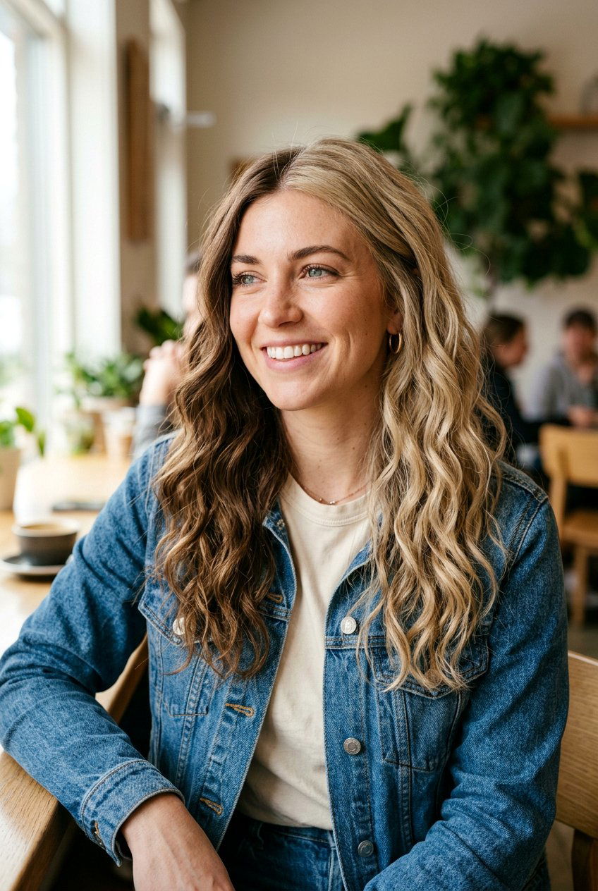 Dirty Blonde And Mocha Split Dye - 20 blonde and brunette split dye hair - 20 blonde and brunette split dye hair