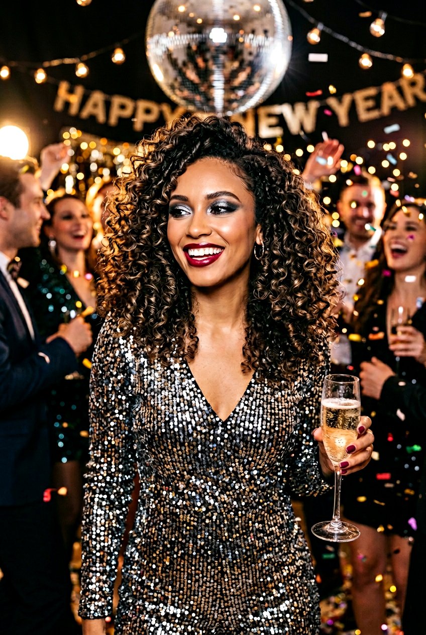Disco Curls New Years Eve Hairstyle - 20 new years eve hairstyles - 20 new year’s eve hairstyles