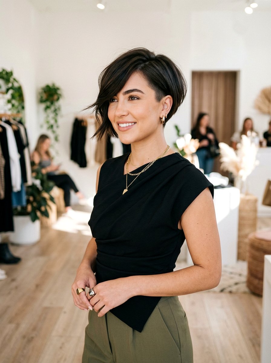 Disconnected Bob for Apple Face - 20 flattering haircut for apple face women - 20 flattering haircut for apple face women