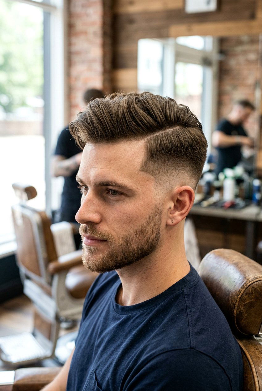 Disconnected Comb Over - 20 comb over fade haircut - 20 comb over fade haircut