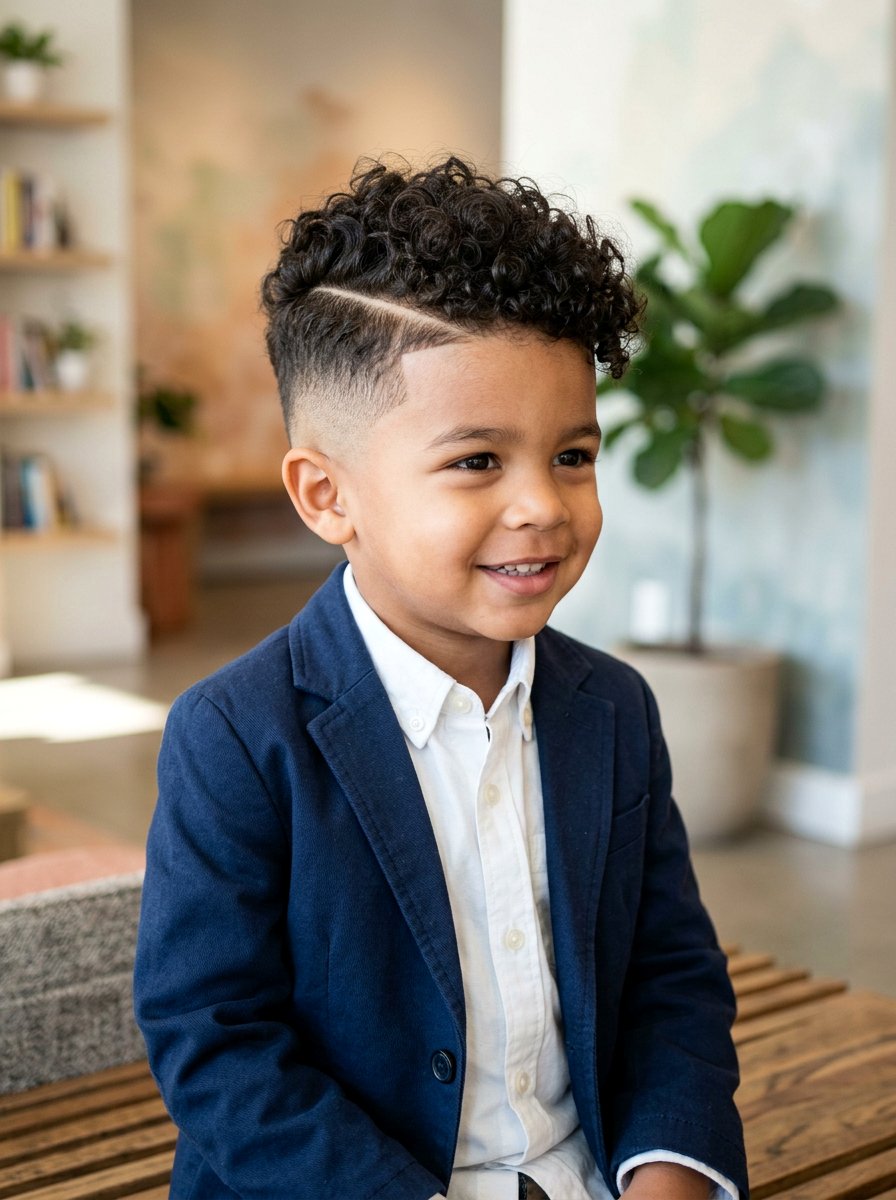 Disconnected Curly Fade - 20 toddler curly fade haircut - 20 toddler curly fade haircut