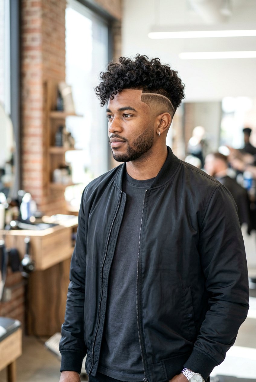 Disconnected Curly Undercut - 20 mens haircut for curly medium hair - 20 men’s haircut for curly medium hair