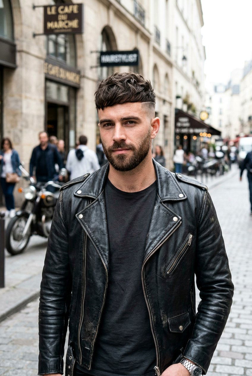 Disconnected French Crop Undercut - 20 french crop for thick straight hair men - 20 french crop for thick straight hair men