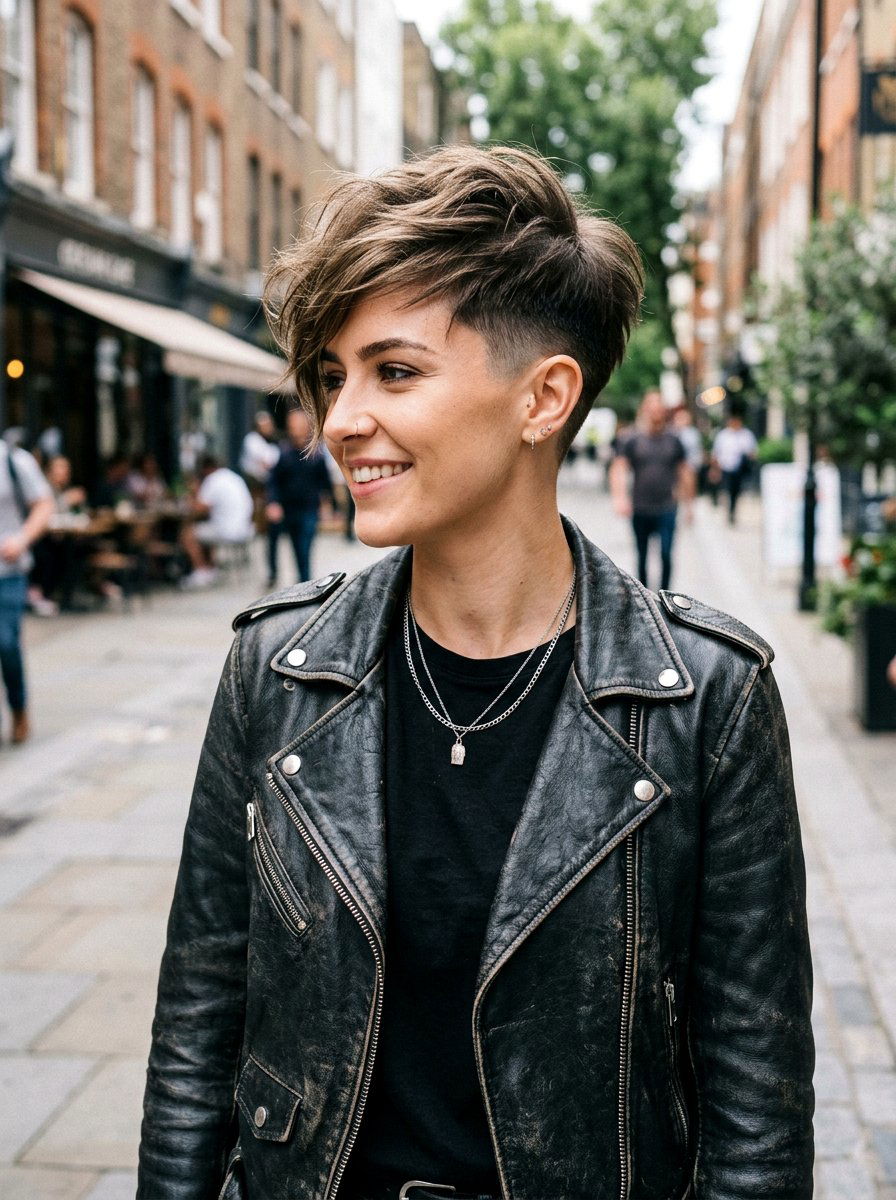 Disconnected Pixie Haircut - 20 flattering haircut for triangle face women - 20 flattering haircut for triangle face women