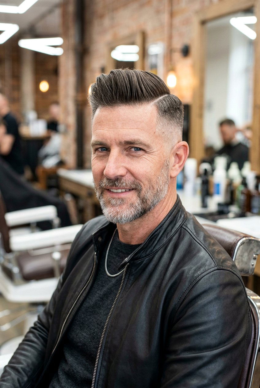 Disconnected Pompadour Fade - 20 pompadour fade for mature men - 20 pompadour fade for mature men