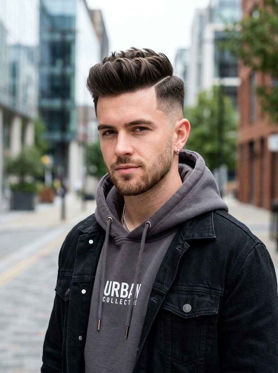 Disconnected Quiff - 20 quiff haircut for thick hair men - 20 quiff haircut for thick hair men