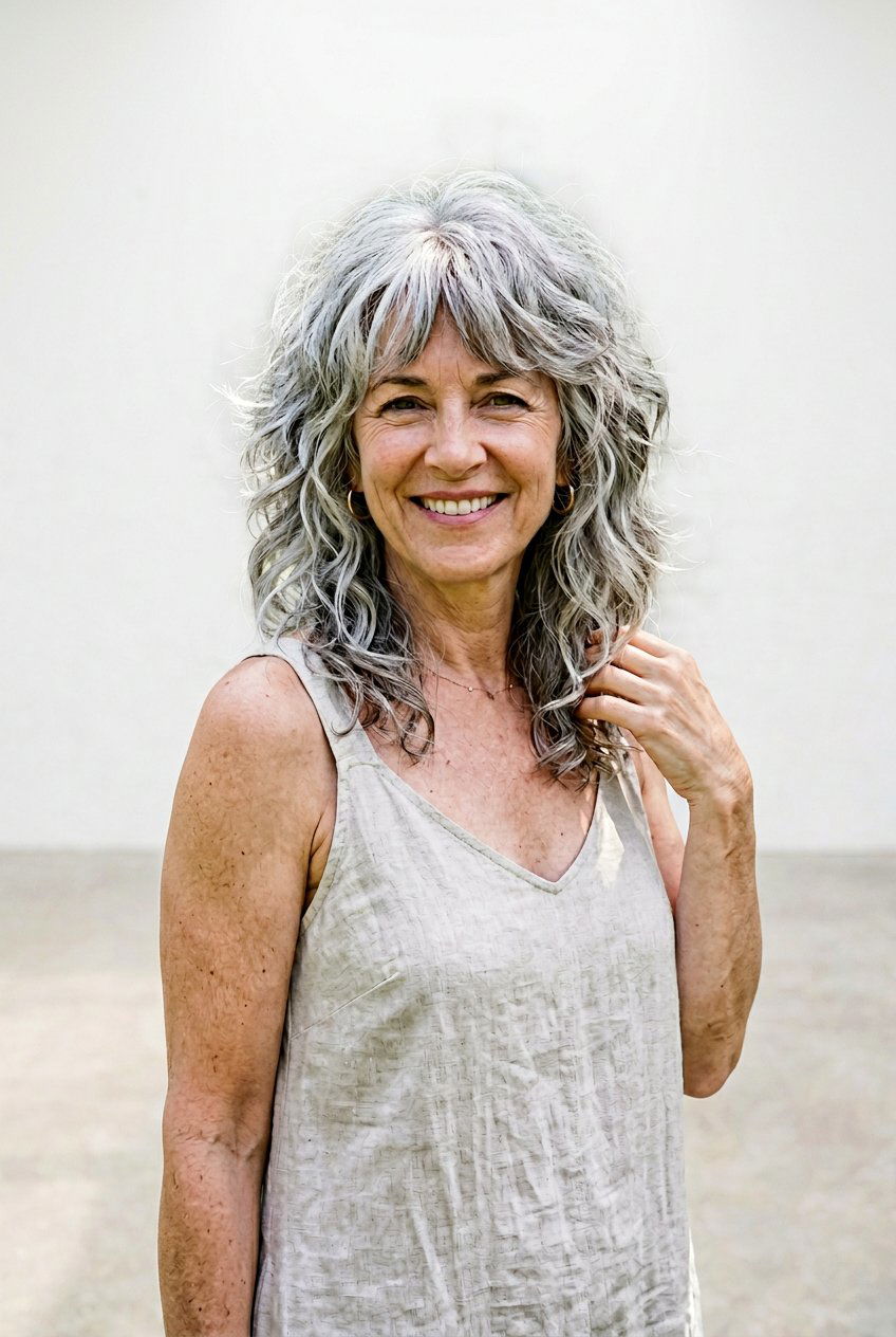 Disconnected Shag For Wavy Hair - 20 modern shag for mature women - 20 modern shag for mature women