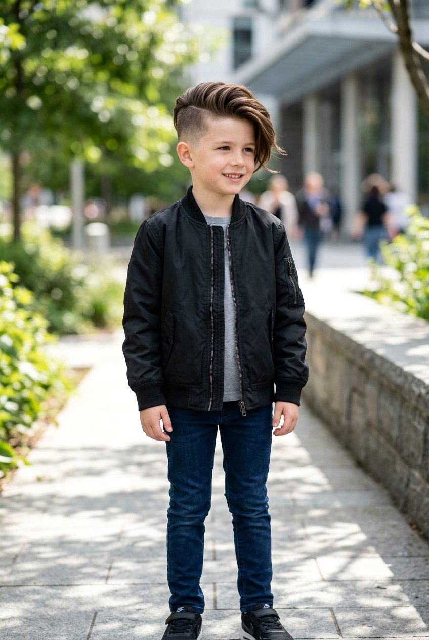 Disconnected Side Sweep - 20 little boy long top short sides haircut - 20 little boy long top short sides haircut