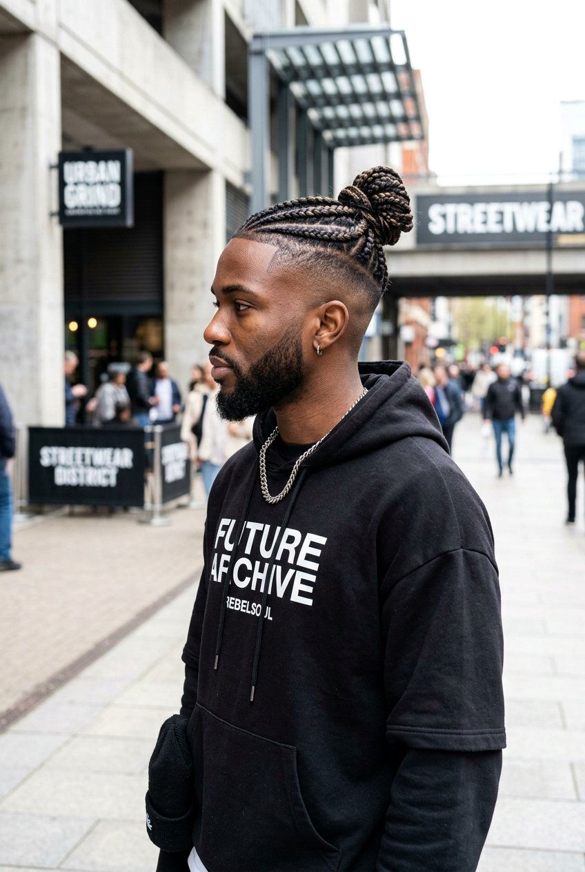 Disconnected Undercut Braided Knot - 20 braided top knot men - 20 braided top knot men