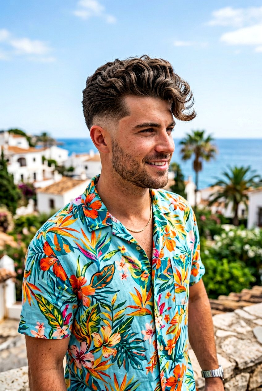 Disconnected Wavy Quiff - 20 mens haircut for thick wavy hair - 20 men’s haircut for thick wavy hair