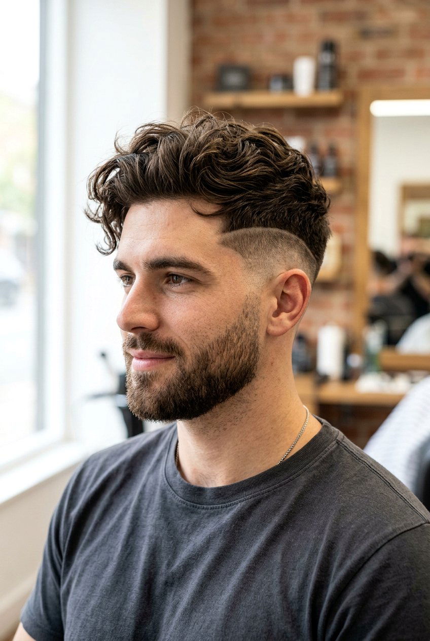 Disconnected wavy undercut - 20 wavy hairstyles for men - 20 wavy hairstyles for men