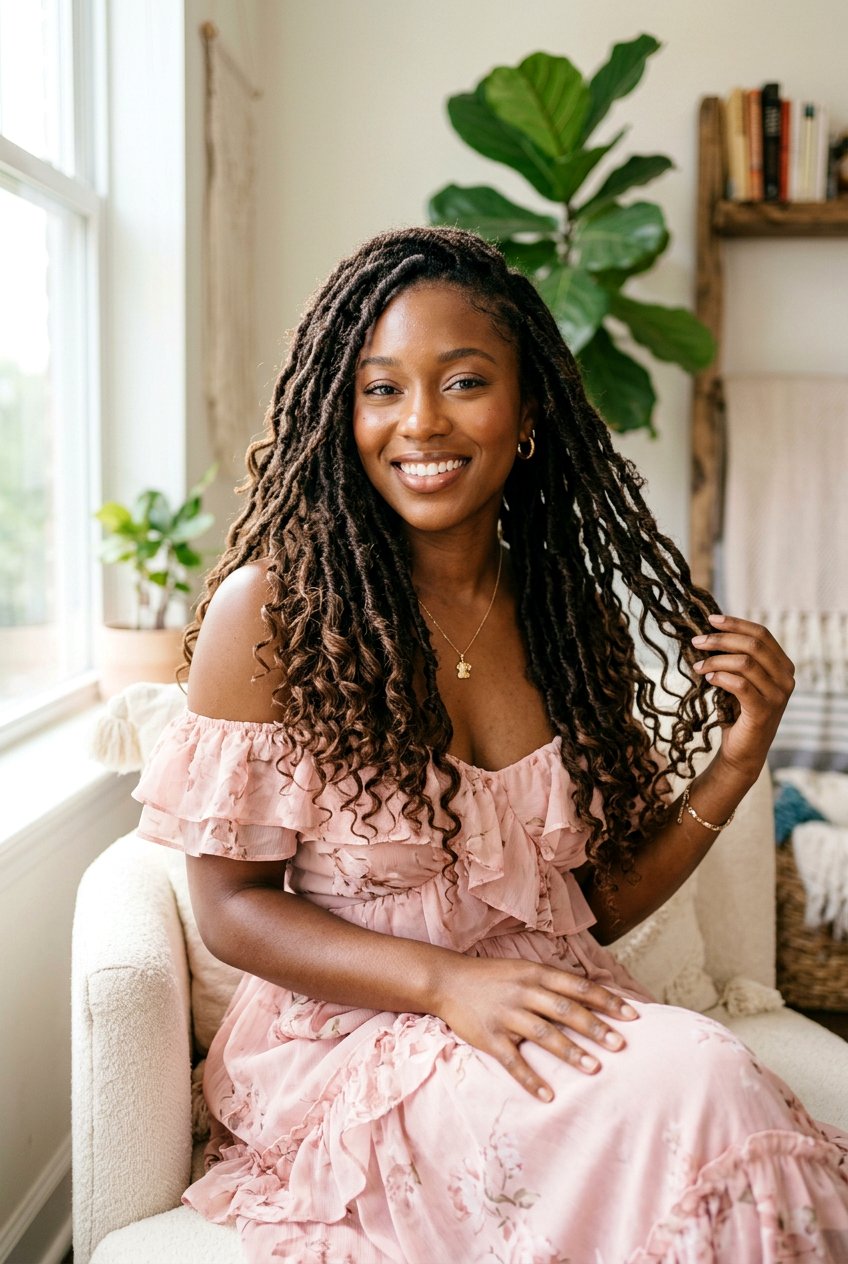 20 Distressed Faux Loc Styles: Boho-Chic Protective Looks